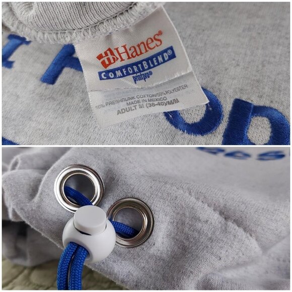 Hanes Women's Grey and Blue Crop-top - Picture 3 of 4